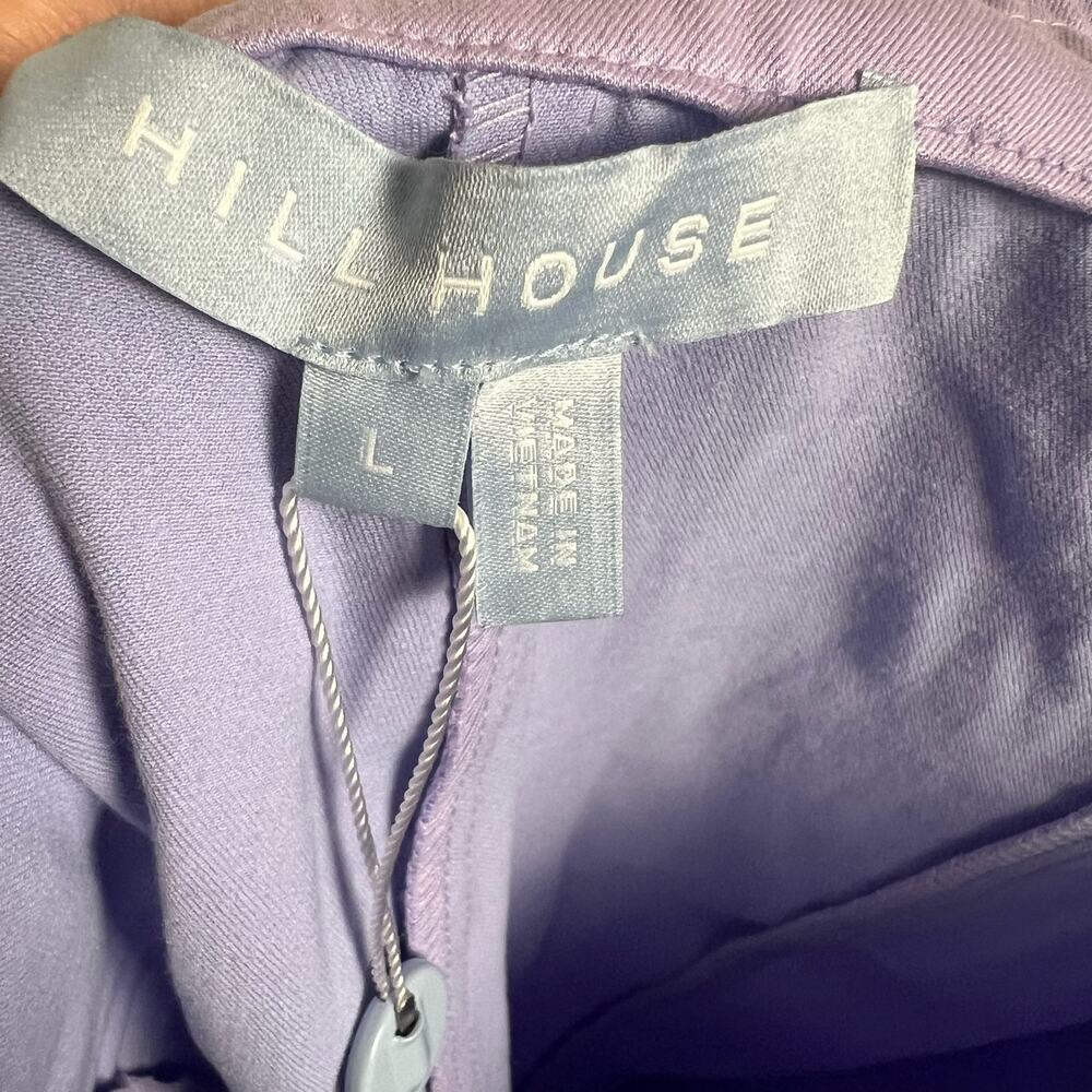 Hill House Lavender Purple Claire Mid Rise Straight Leg Pants Size L - Picture 9 of 11
